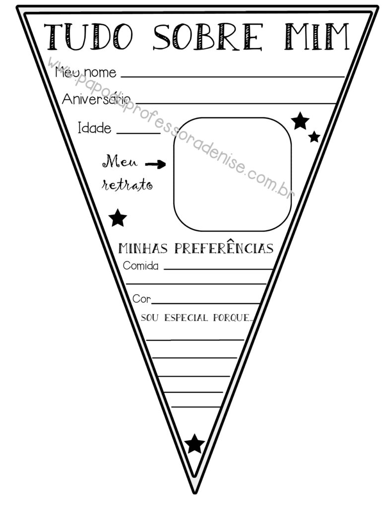 Bandeirinha Tudo Sobre Mim - Triangular 5