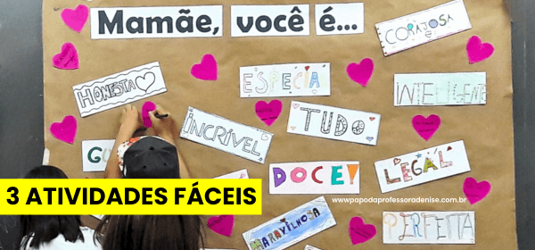 atividade fácil para dia das mães