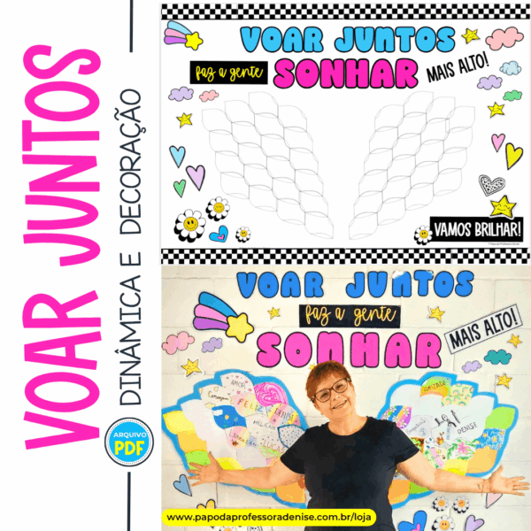 Dinâmica e Decoração Colaborativa Voar Juntos