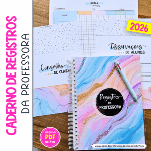 Caderno de Registros da Professora 2026 Essencial