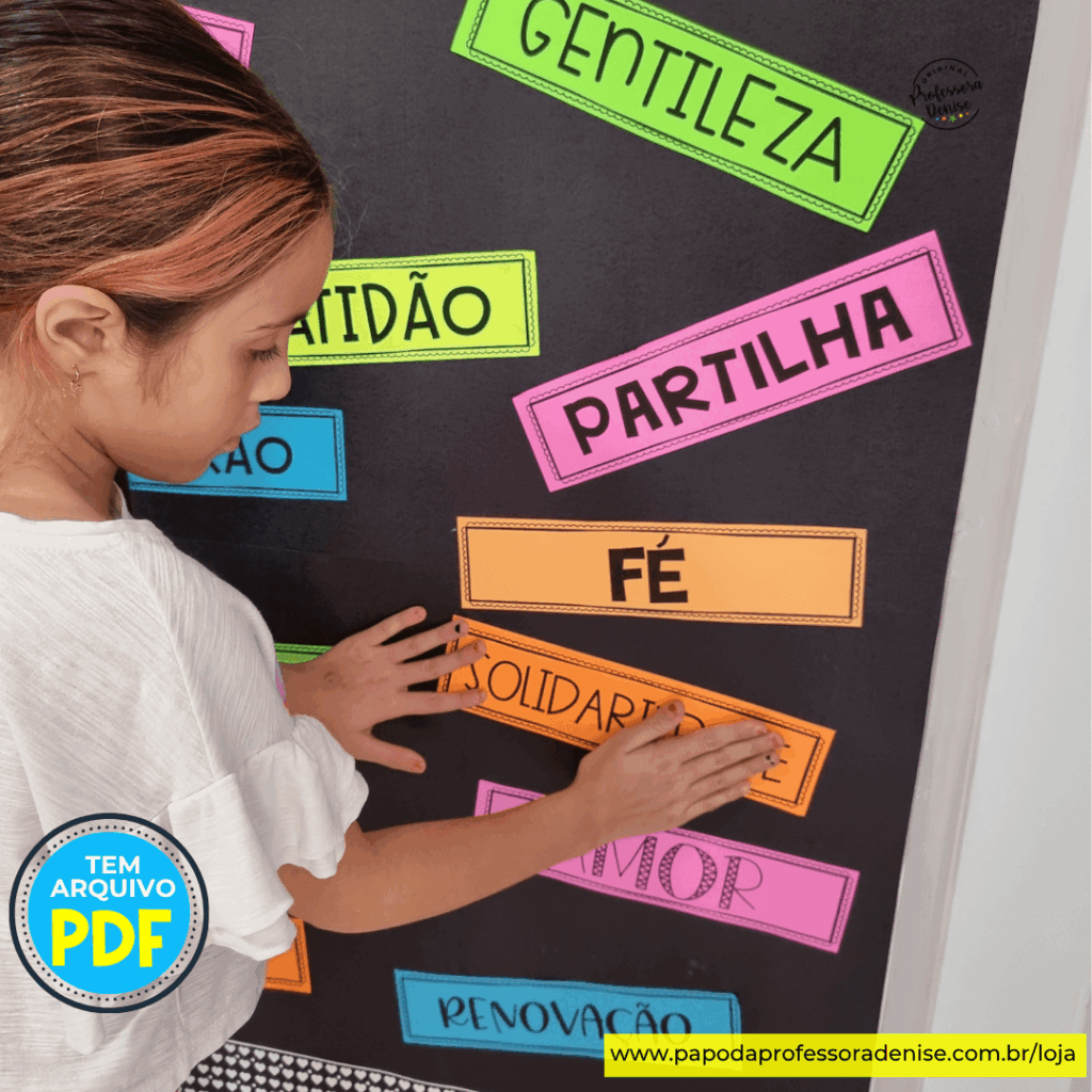 Atividade significado da Páscoa com valores para sala de aula