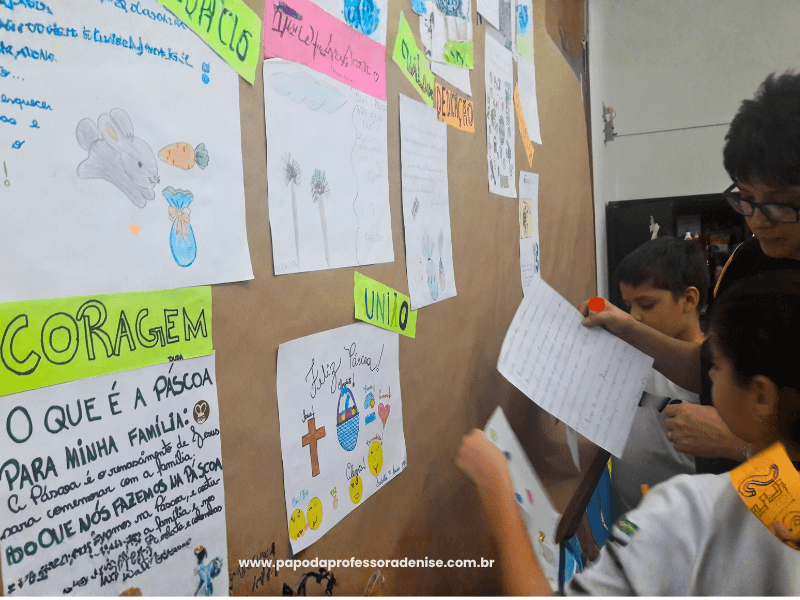  cartão de Páscoa educação infantil atividade valores esperança recomeço Páscoa na Escola