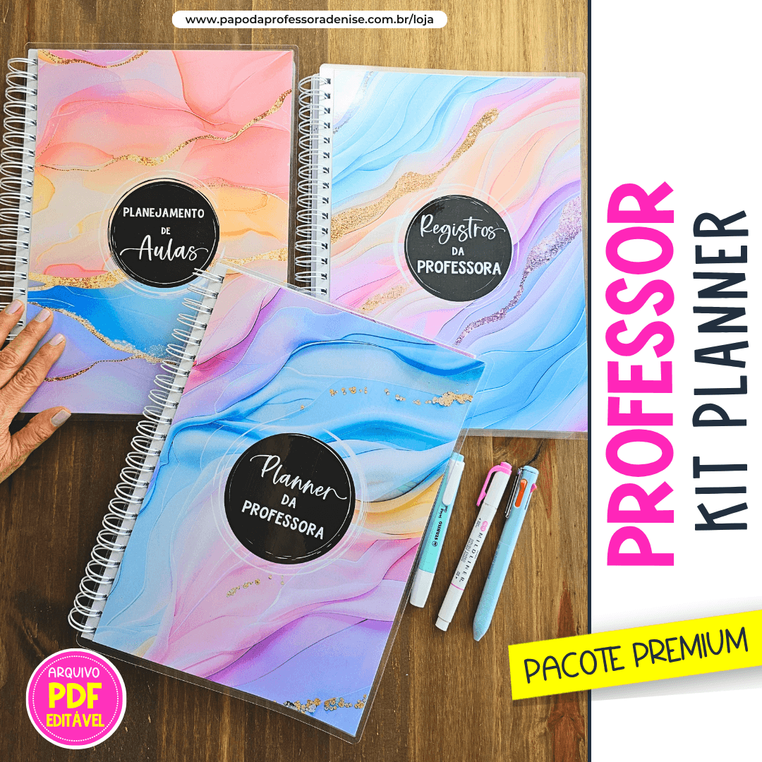Kit Planner de Professor Essencial - Pacote Premium 1 Kit Planner de Professor Essencial - Pacote Premium