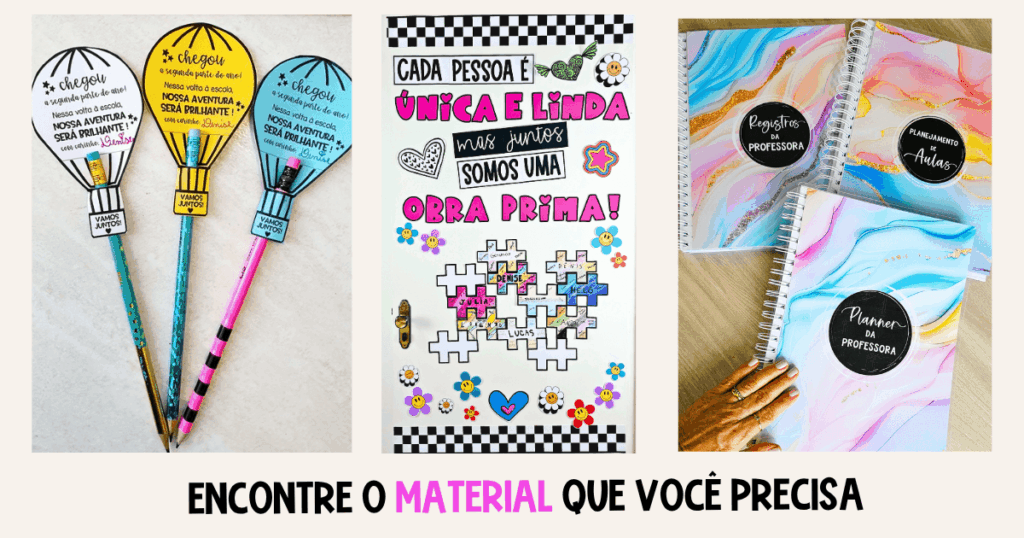 loja de materiais pedagógicos do Papo da Professora Denise com atividades prontas para imprimir