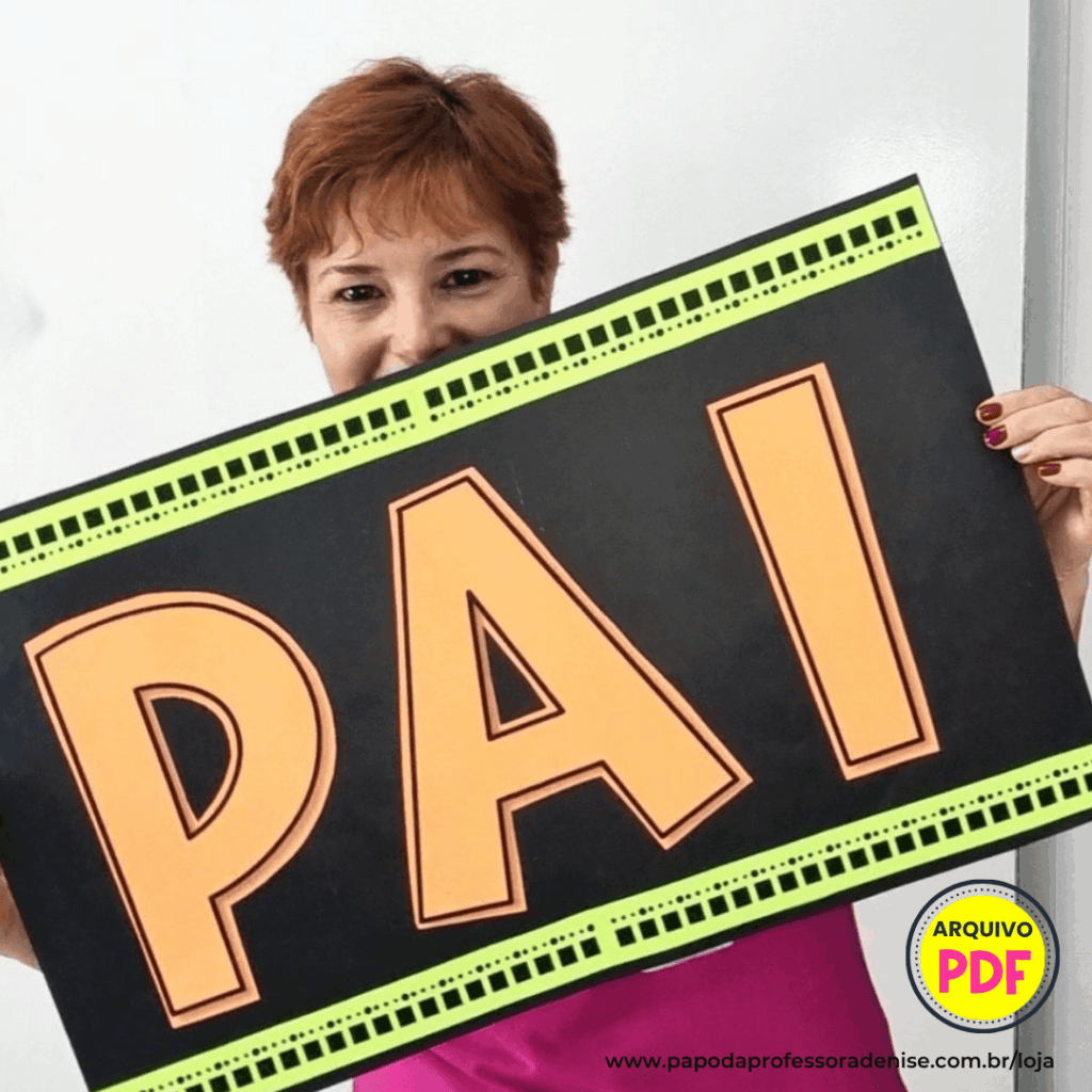 Decoração e Atividade Adjetivos de Pai 13 detalhe do painel dia dos pais